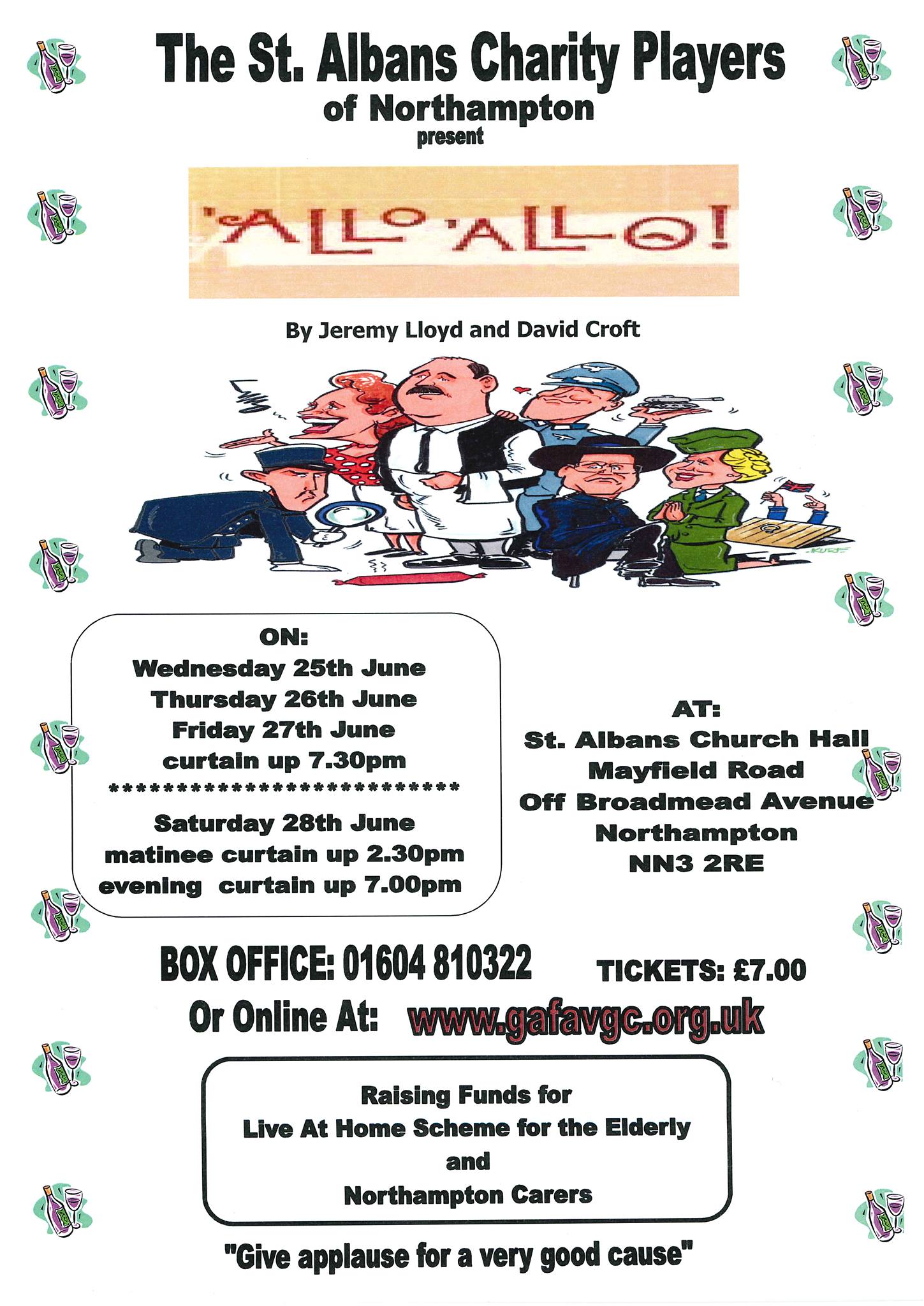 'Allo 'Allo stage production poster – The Charity Players