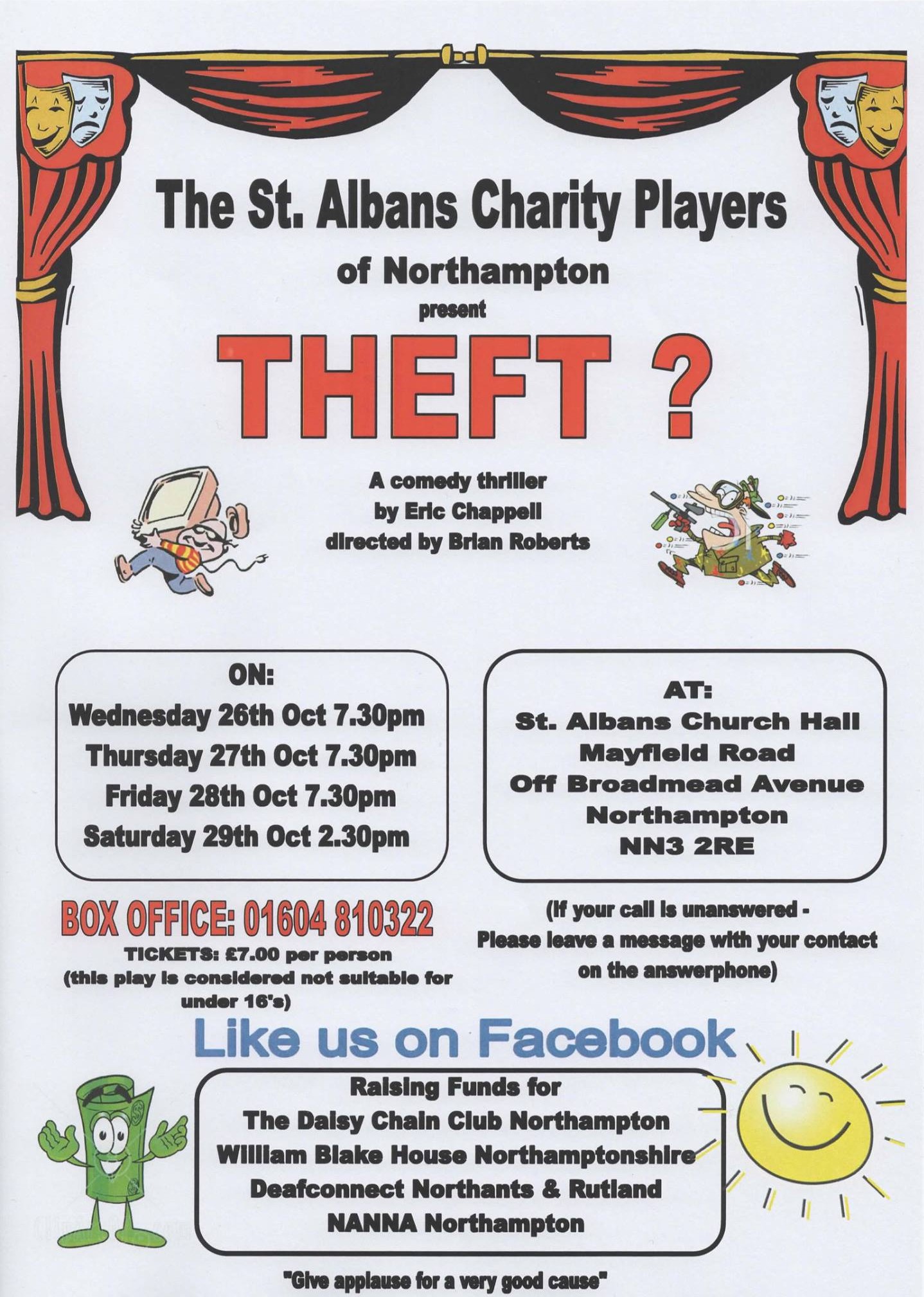 Theft stage production poster – The Charity Players